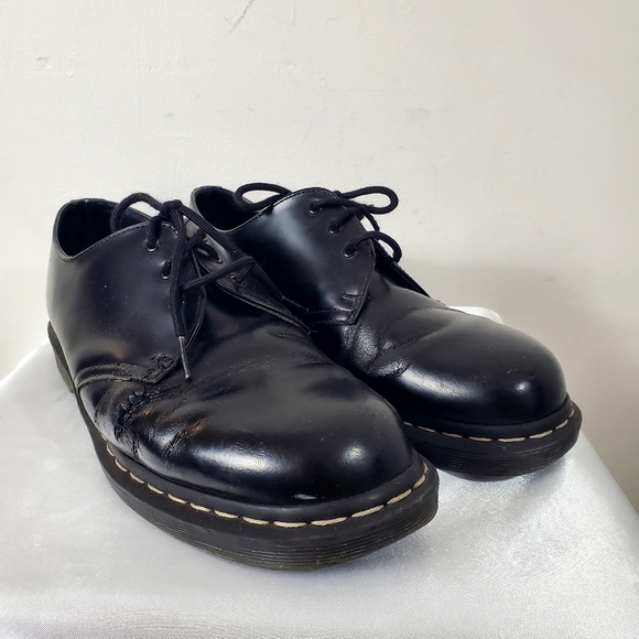 Dr. Martens Mono Smooth Leather Oxford Shoes Unisex M11 W12 - Picture 2 of 16